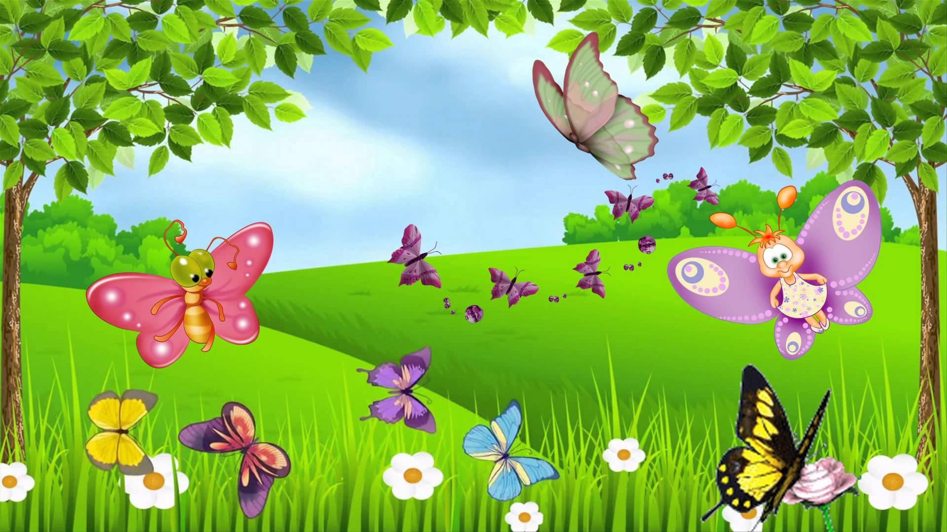 Сказочная Поляна с бабочками