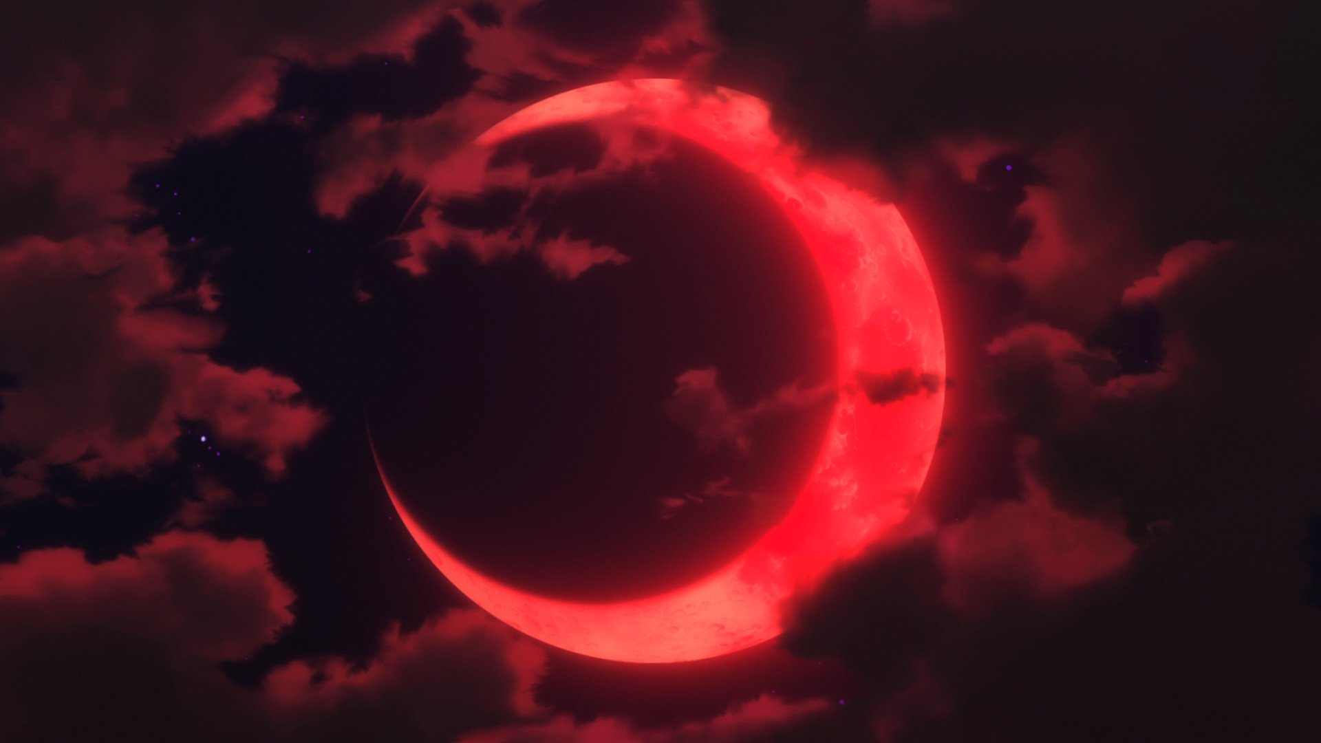 Кровавая Луна Эстетика аниме