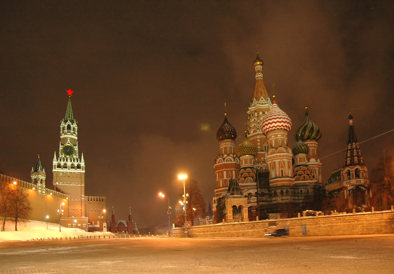 Красная площадь Кремль зима