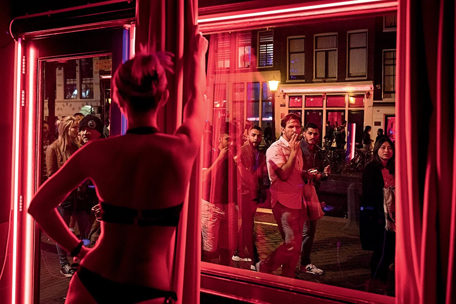 Амстердам ночью улица красных фонарей (47 фото) .