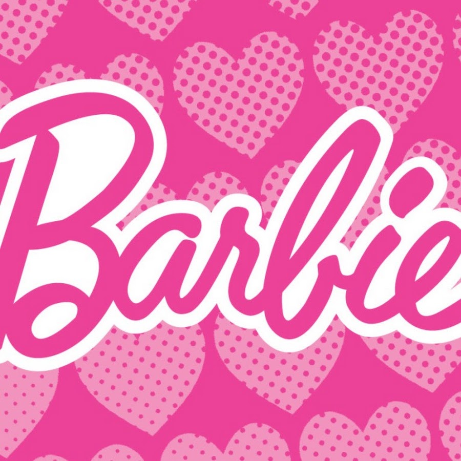 Логотип барби на розовом фоне