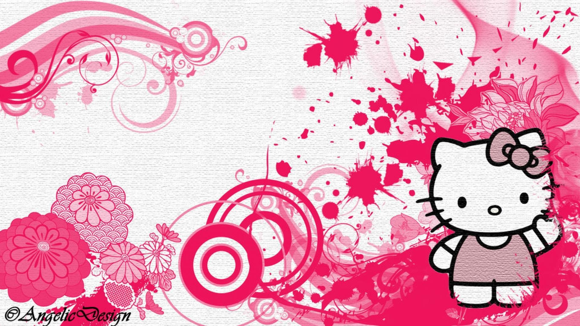 Hello Kitty фон для фотошопа.