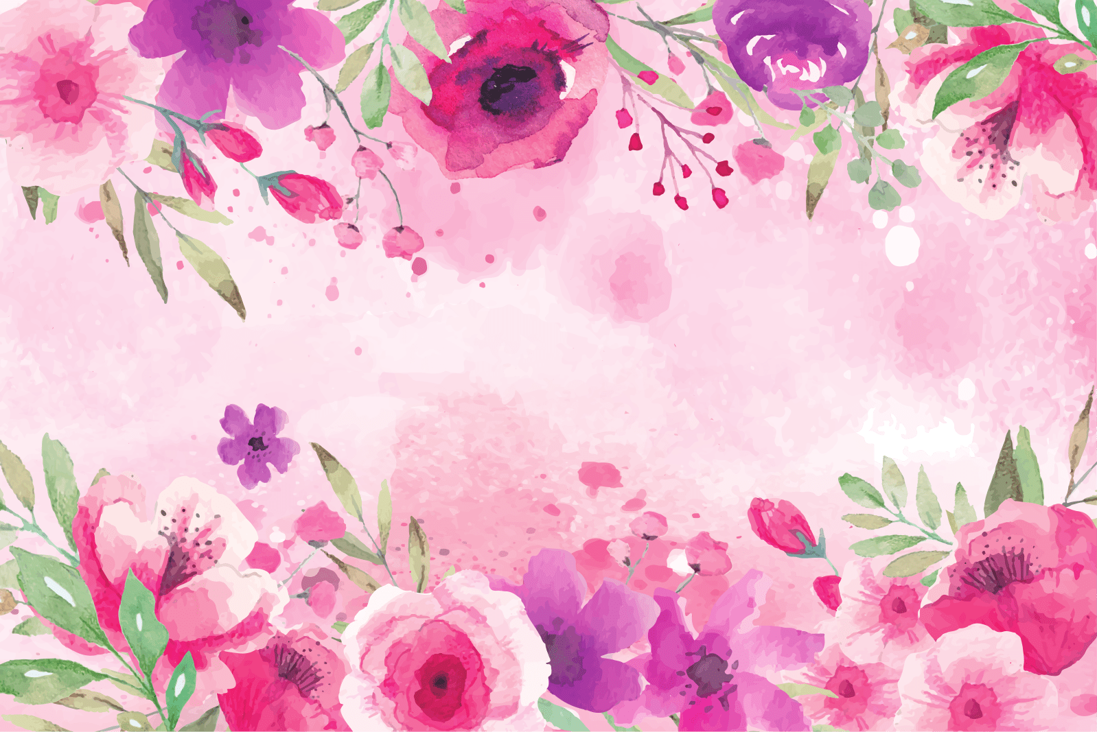 Розовый фон с цветами по краям (48 фото) .