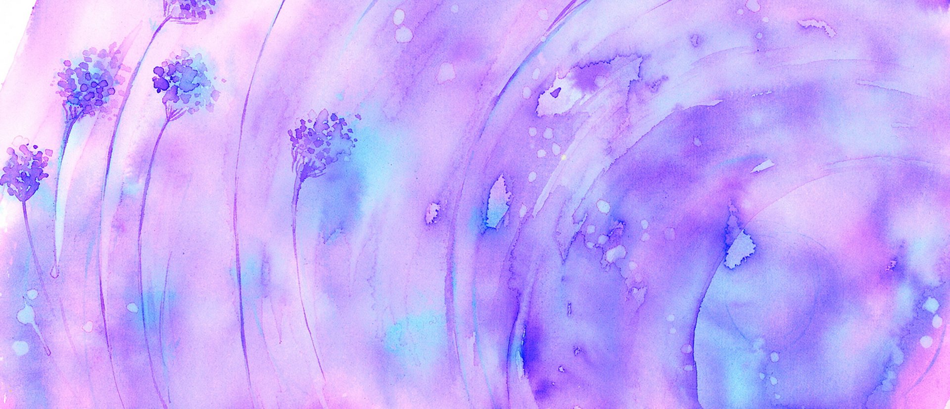 Фиолетовый акварельный фон