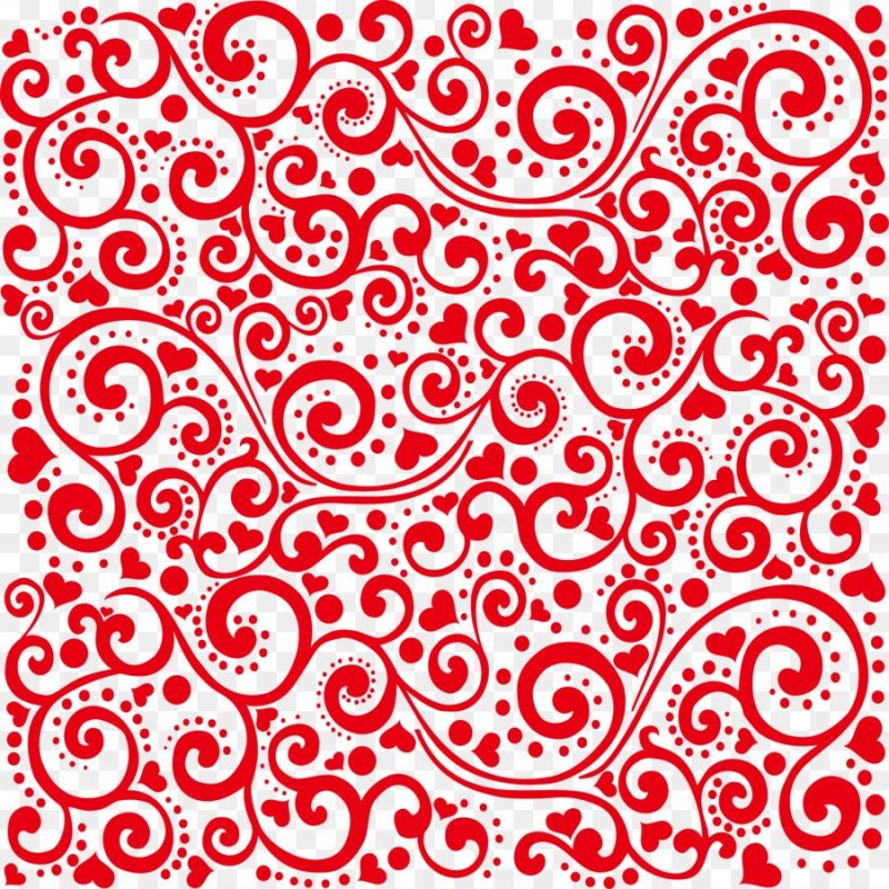 Красный орнамент на белом фоне
