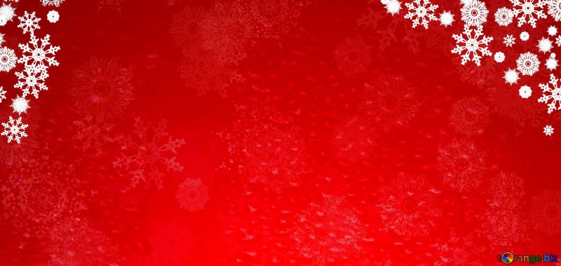Красный новогодний фон со снежинками
