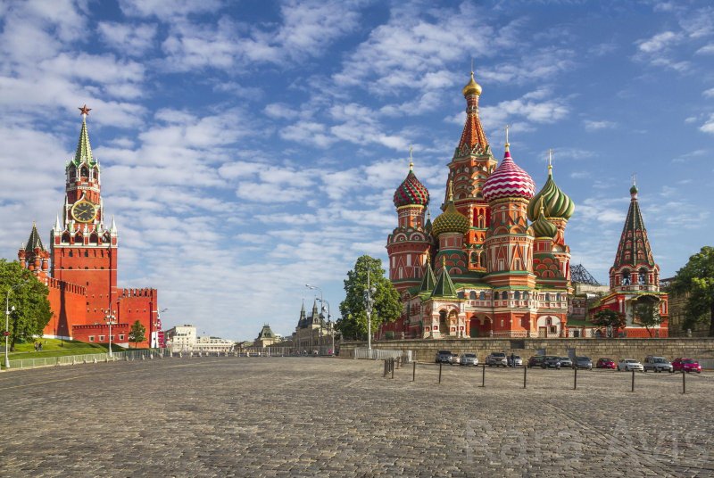 Кремль и красная площадь и храм Василия Блаженного