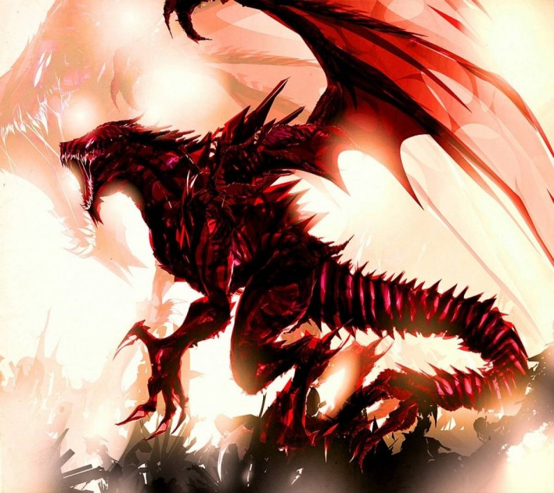 Красный дракон обои