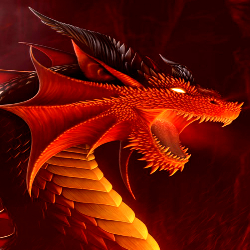 Красный дракон обои