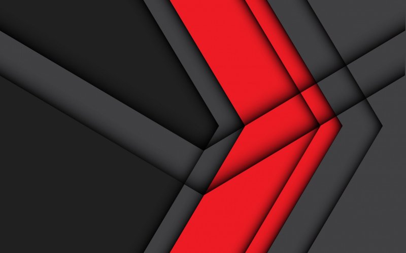 Абстракция Геометрическая черный красный