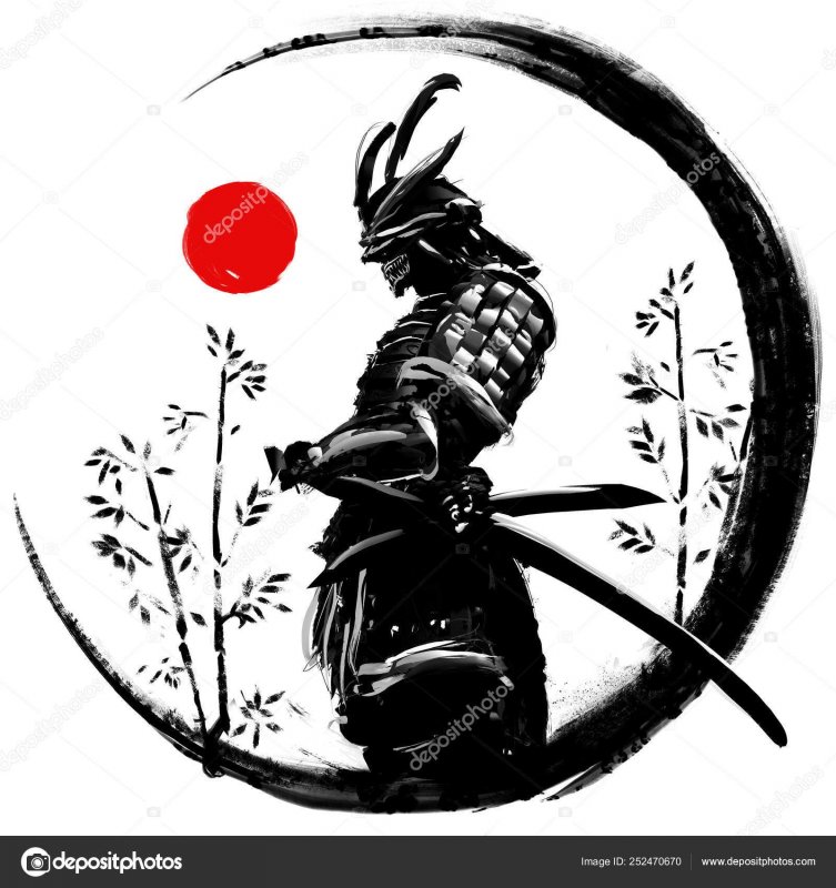 Японский символ самурая Ронин