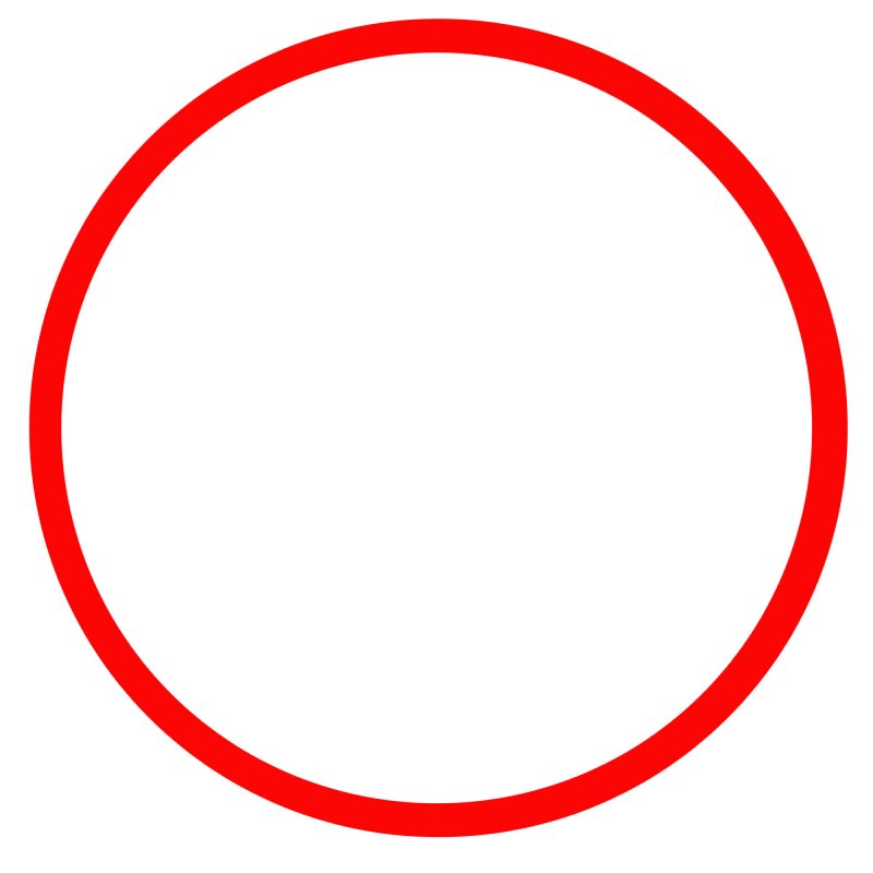 Круг с красным контуром