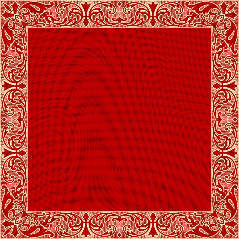 Красный орнамент квадрат