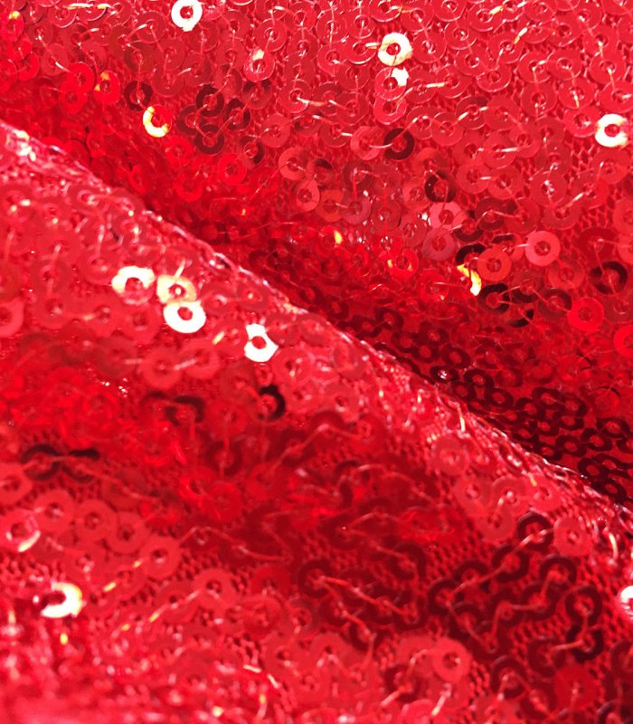 Красная ткань с пайетками