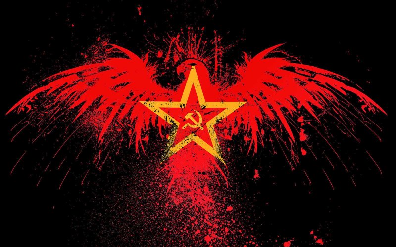 Звезда СССР на черном фоне