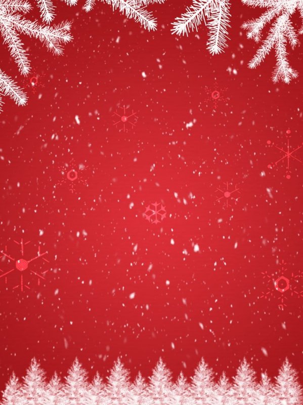 Красный фон со снежинками