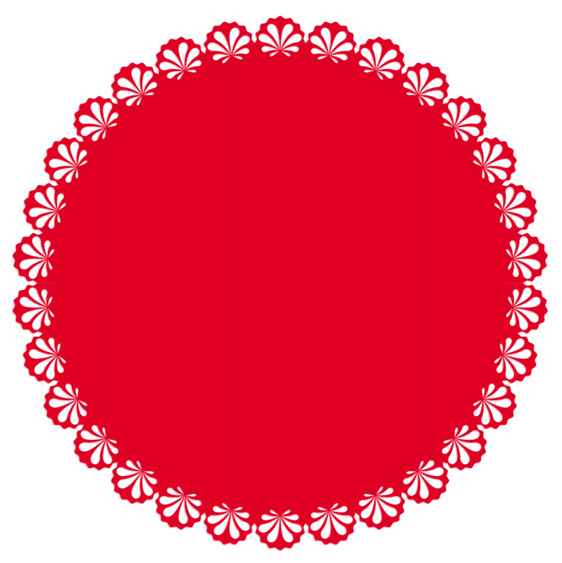Красный круглый орнамент