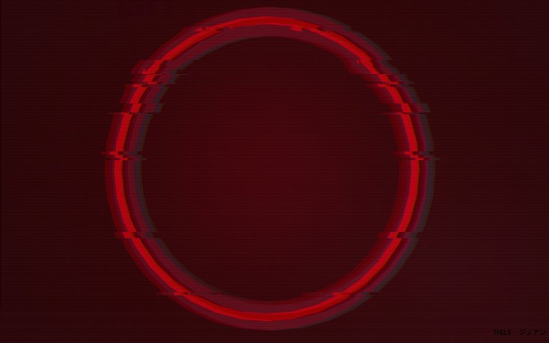 Красный неоновый круг