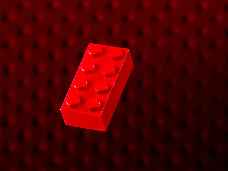 Лего панель красная