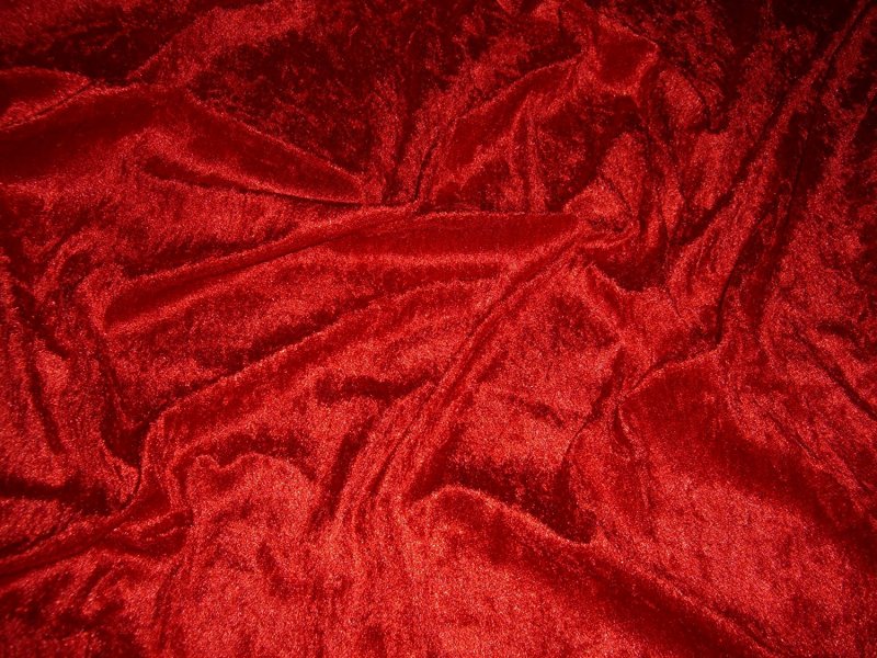 Красный вельвет ткань