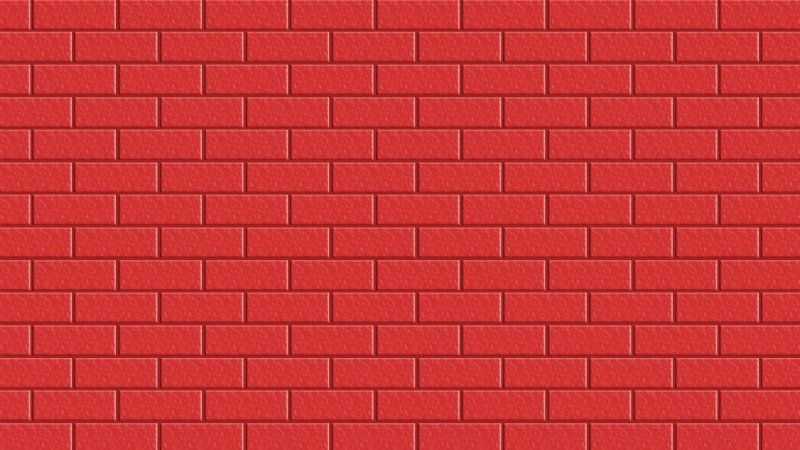 Красная кирпичная стена