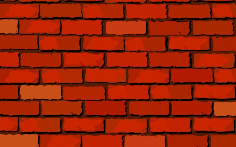 Оранжевая кирпичная стена