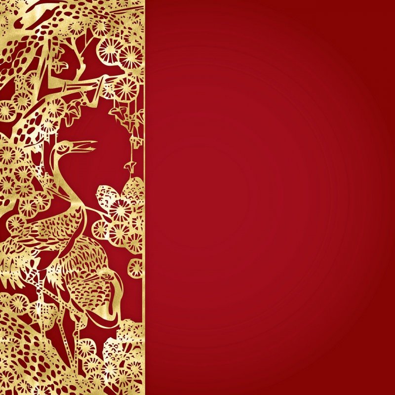 Золотой орнамент на Красном фоне