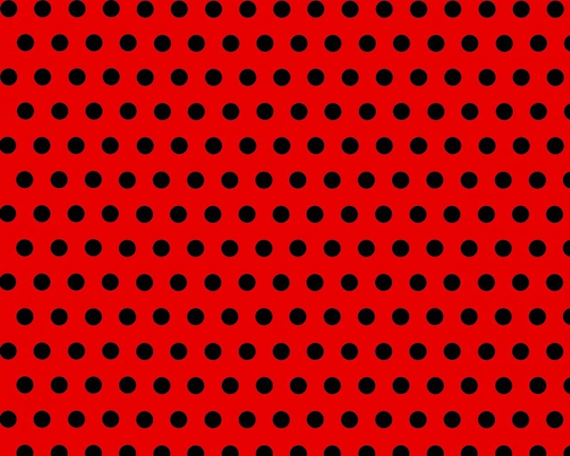 Красный фон в черный горошек