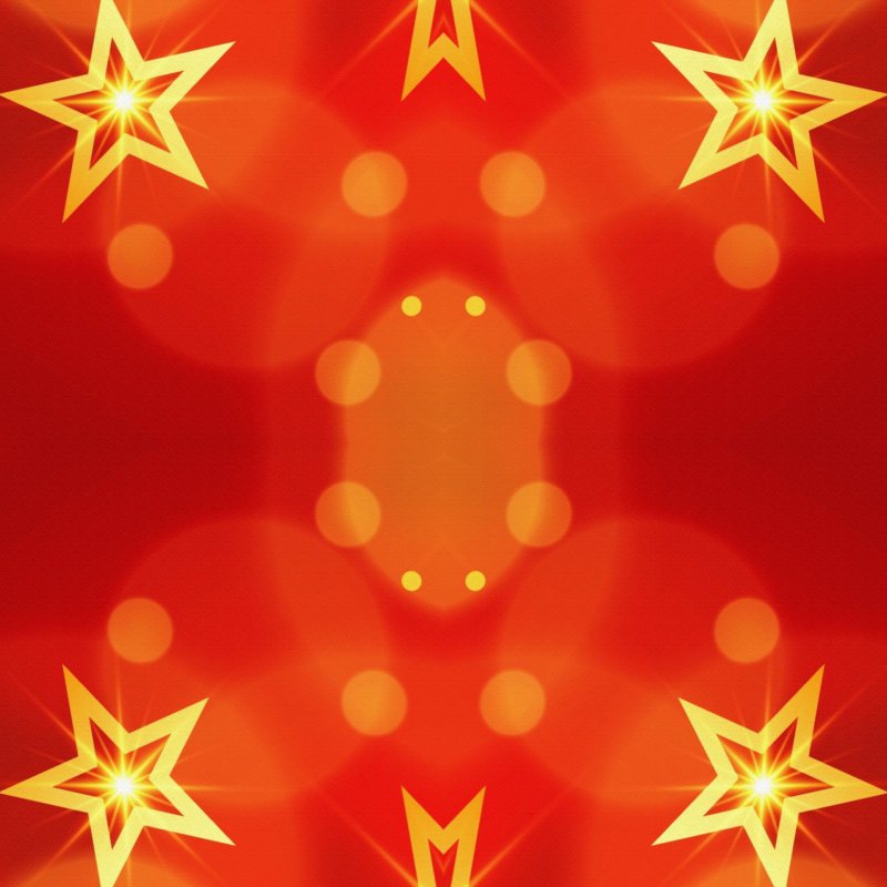 Красный фон с золотыми звездами
