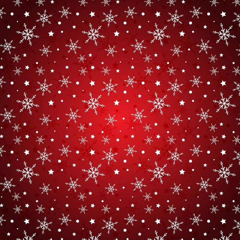 Звезда Снежинка на Красном фоне