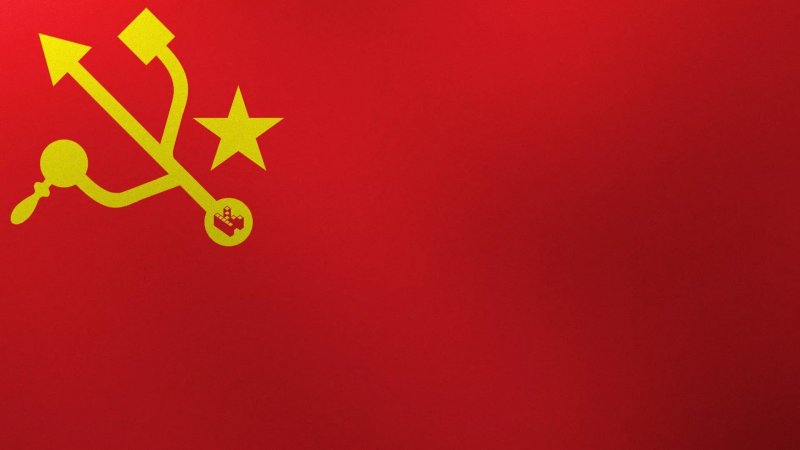 Красный фон со звездой в стиле СССР