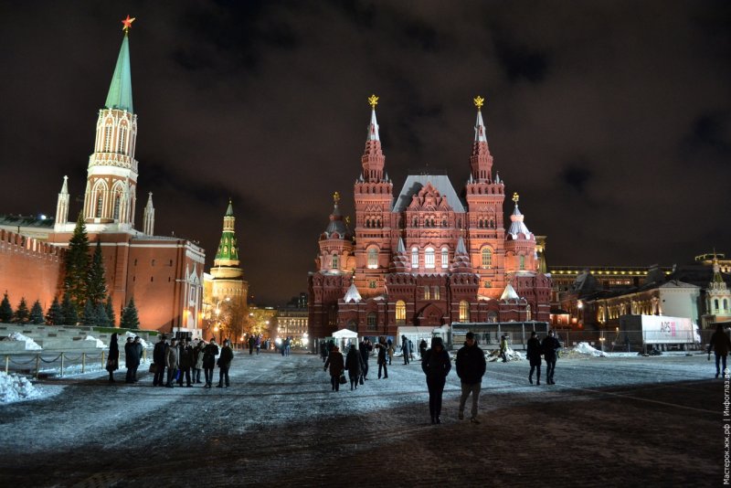 Кремль красная площадь зимой