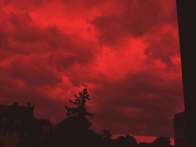 Красное небо Эстетика