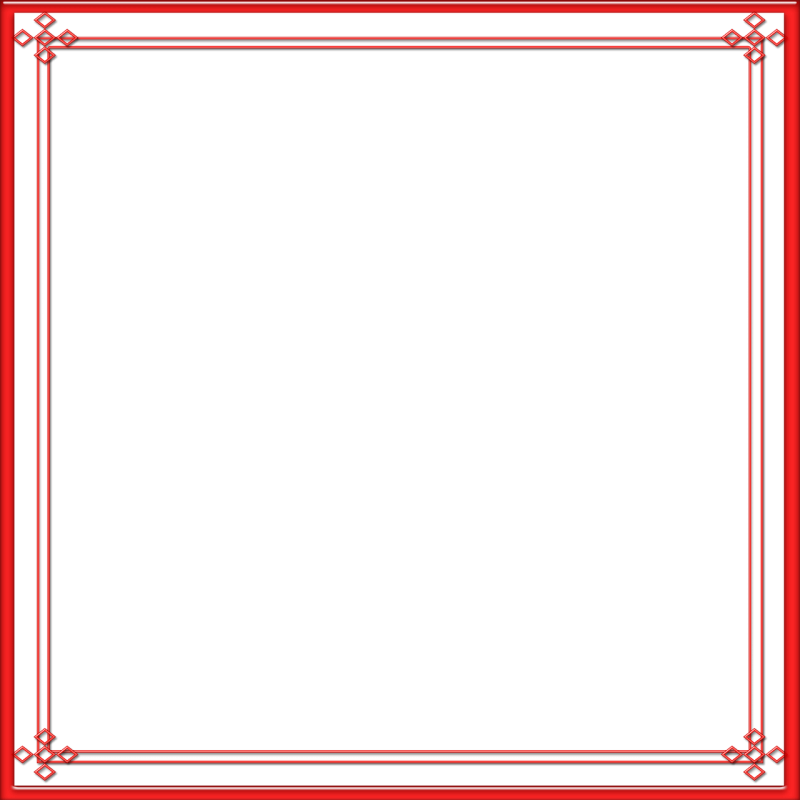 Красная рамка на прозрачном фоне для фотошопа