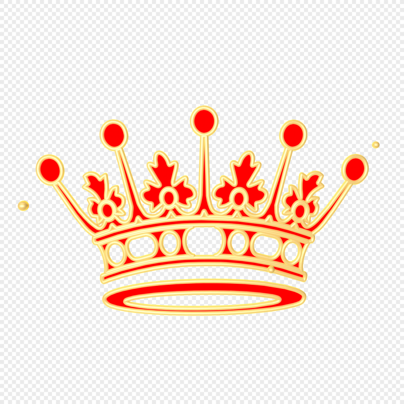 Красная корона на белом фоне для фотошопа