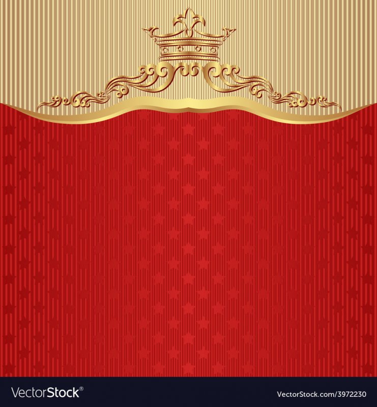 Королевская корона на Красном фоне