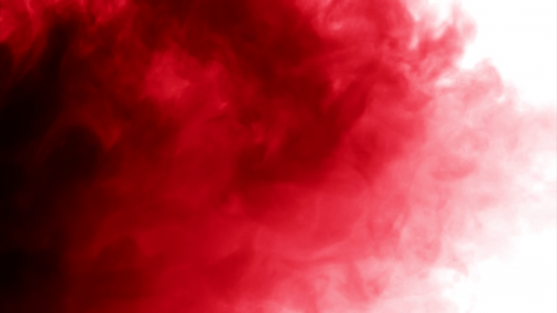 Красный дым на белом фоне