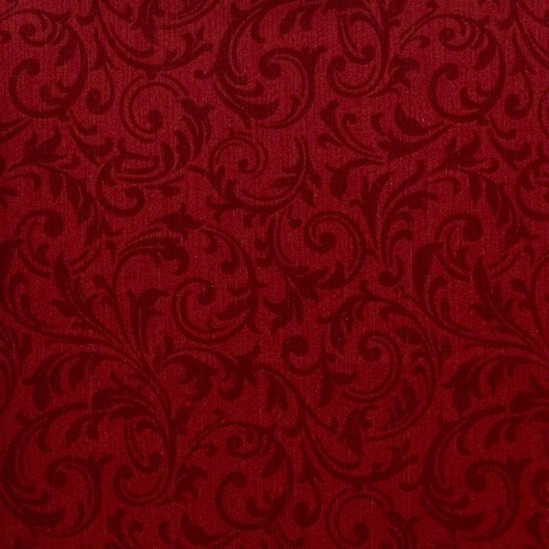 Красная ткань с узорами
