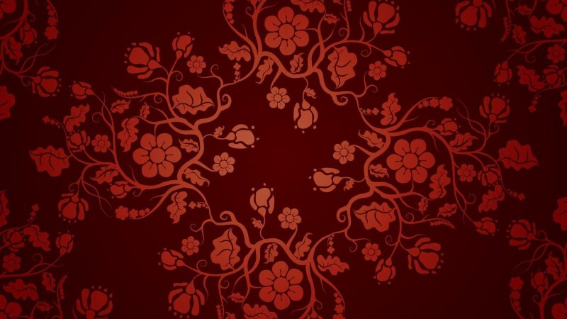 Китайский орнамент красный