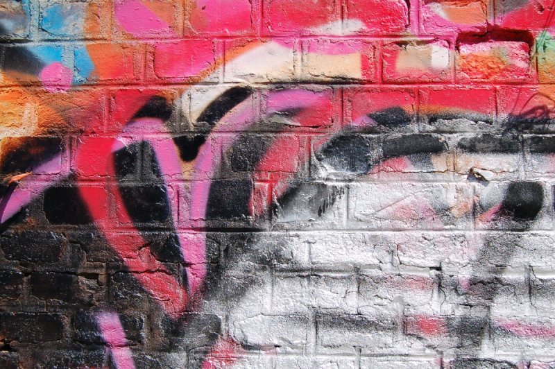 Фон цветная кирпичная стена граффити