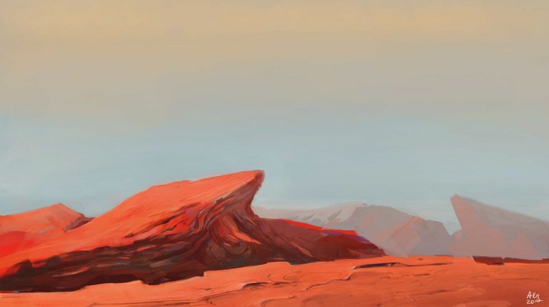 Красное небо Марса