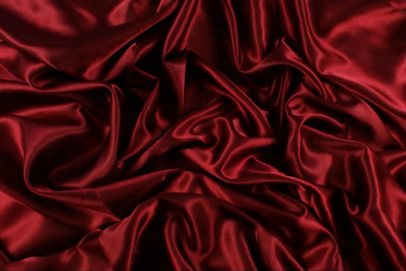 Бордовый шелк ткань
