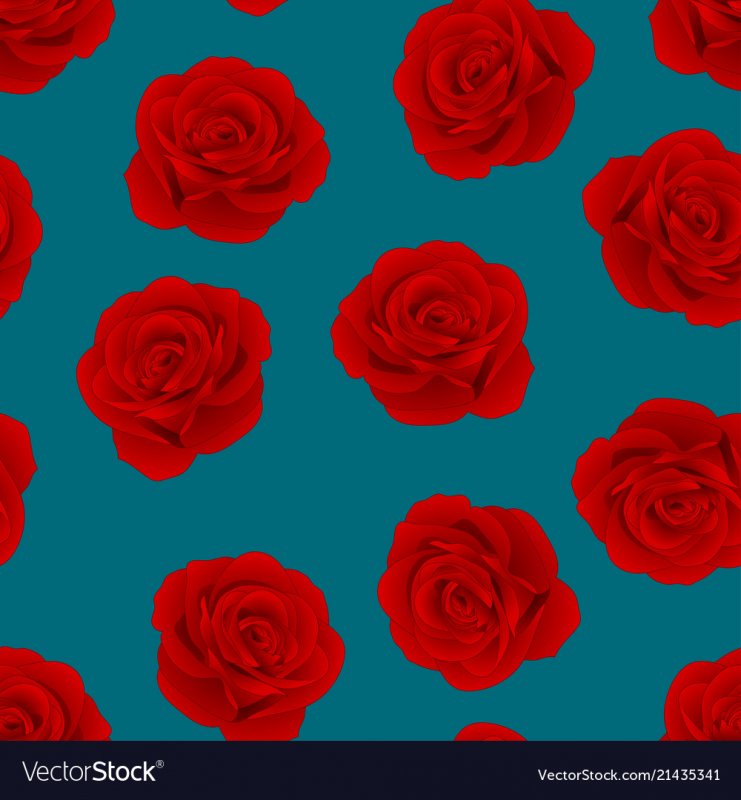 Красные розы на синем фоне