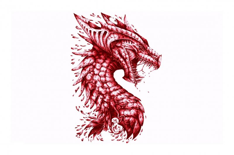 Красный дракон на рабочий стол