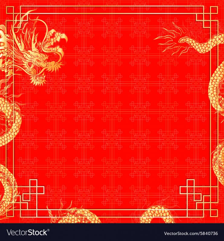 Рамки в китайском стиле красная