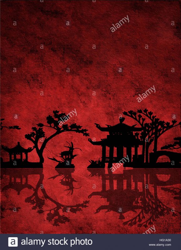 Китайская тематика на Красном фоне