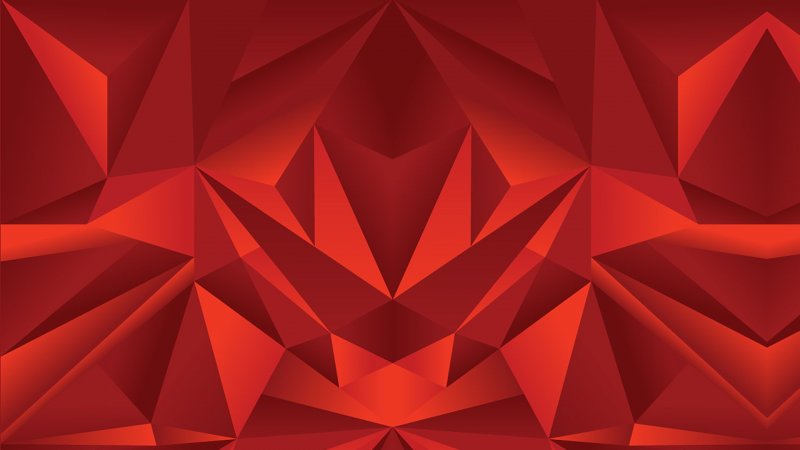 Красный полигональный фон