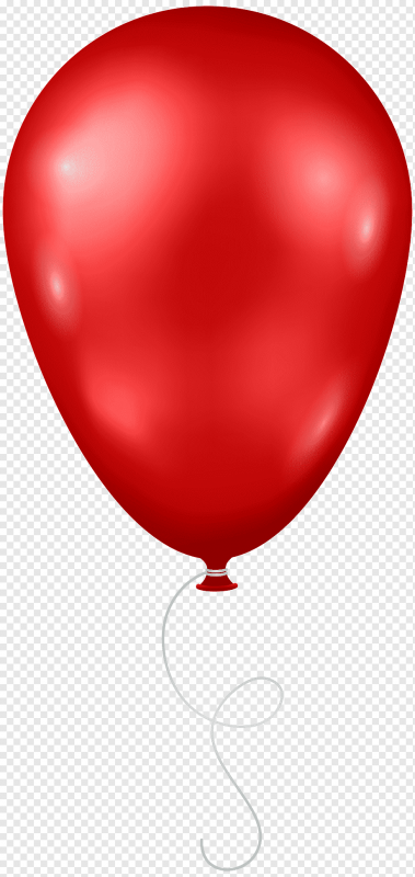 Прозрачный красный воздушный шар