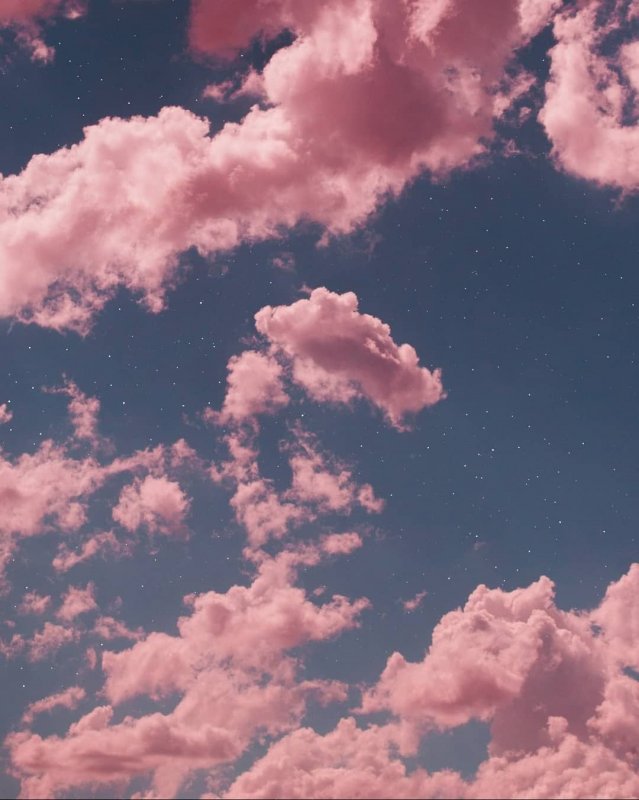 Розовые нежные облака Эстетика
