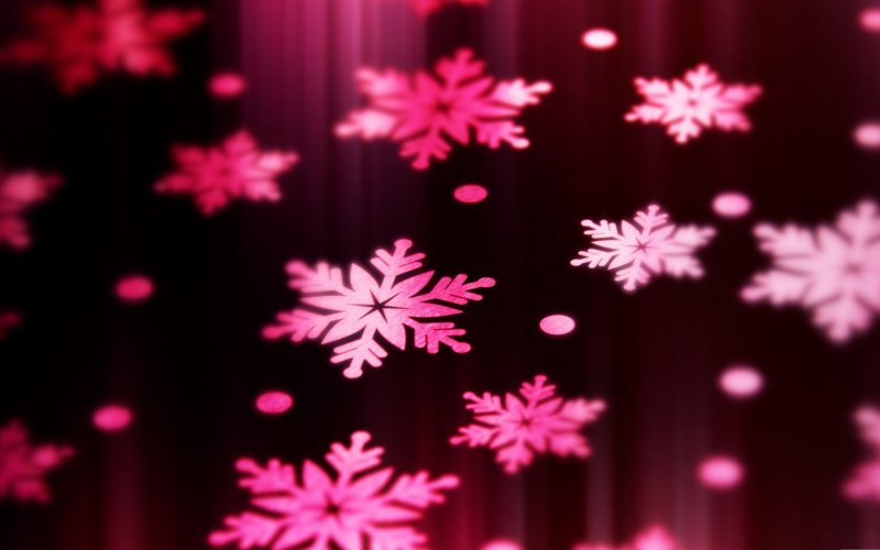 Снежинка Новогодняя на розовом